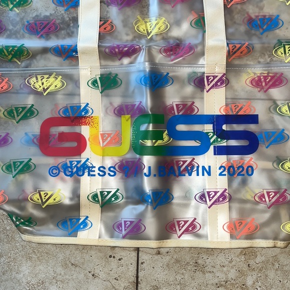 BNWT GUESS ?/ J. BALVIN 2020 frosted tote bag. - Picture 2 of 8